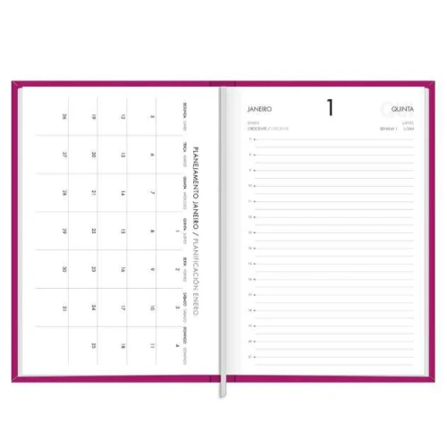Agenda Anual Napoli Pink 176 Folhas - Tilibra