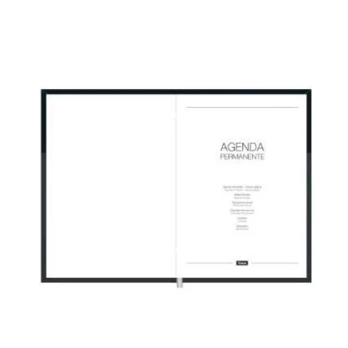 Agenda Anual Permanete Color Preta 192 folhas - Foroni