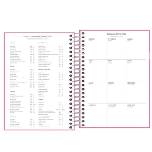 Agenda Espiral Anual Mais Fem D+ 176 folhas - Tilibra