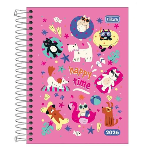 Agenda Espiral Anual Mais Fem D+ 176 folhas - Tilibra