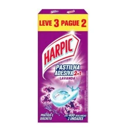 Aromatizante em Pastilha Adesiva Lavanda c/3un - Harpic