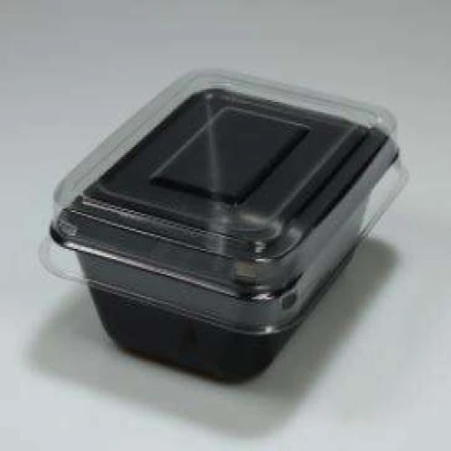 Bandeja Forneável com Tampa Preta 500ml Pacote Com 10 - Galvanotek