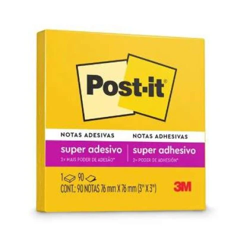 Bloco Post It 654 3M Amarelo Sol 1X90 Folhas Bloco Post It 654 3M Amarelo Sol 1X90 Folhas