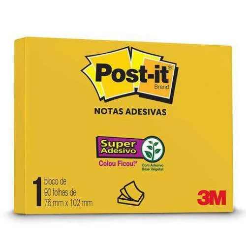 Bloco Post It 654 3m 1X90 Fls Amarelo Bloco Post It 654 3m 1X90 Fls Amarelo