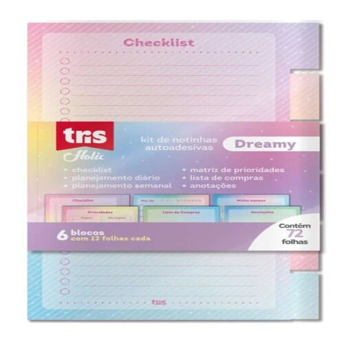 Bloco Post It Kit de Notinhas 1X72 Fls - Tris