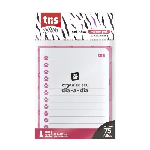 Bloco Post It Pet 1X75 Fls - Tris Bloco Post It Pet 1X75 Fls - Tris
