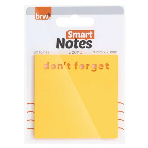 Bloco Post It Smart Cut Laranja 3X30 Fls - Brw