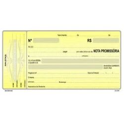 Bloco de Nota Promissória com 50 Folhas