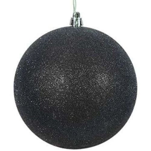 Bola Decorativa de Natal Cromus Kit com 4 Unidades 10cm Preta Bola Decorativa de Natal Cromus Kit com 4 Unidades 10cm Preta