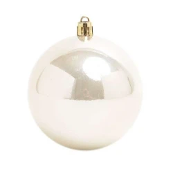 Bolas de Natal Cromus Peroladas 10cm  Kit C/6 (Tubo)