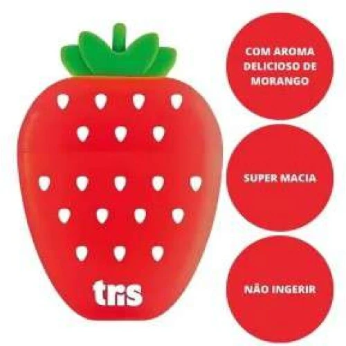 Borracha Colorida Morango - Tris