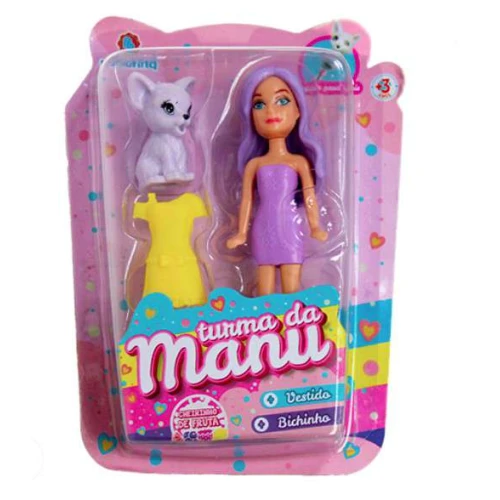 Brinquedo Turma da Manu Mini Bonecas - Polibrinq Brinquedo Turma da Manu Mini Bonecas - Polibrinq
