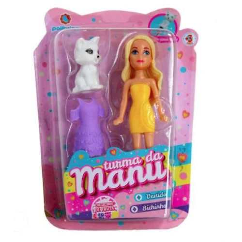 Brinquedo Turma da Manu Mini Bonecas - Polibrinq Brinquedo Turma da Manu Mini Bonecas - Polibrinq