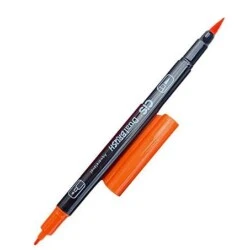 CANETA PINCEL DUAL BRUSH 2 EM 1 BICOLOR VERMEL CIS