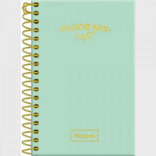 Caderneta Fluor Mix Soft 96 Folhas - Foroni Caderneta Fluor Mix Soft 96 Folhas - Foroni
