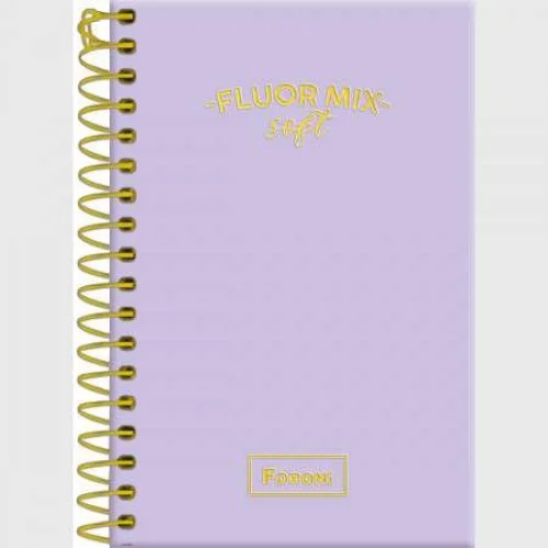 Caderneta Fluor Mix Soft 96 Folhas - Foroni Caderneta Fluor Mix Soft 96 Folhas - Foroni