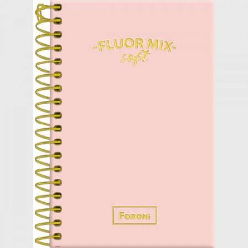 Caderneta Fluor Mix Soft 96 Folhas - Foroni Caderneta Fluor Mix Soft 96 Folhas - Foroni