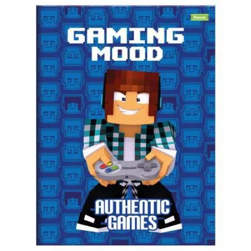 Caderno Brochura Authentic Games 80 Folhas - Foroni