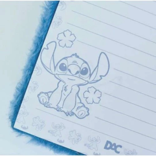 Caderno Brochura CD Fluffy 1/4 80 folhas Stitch Caderno Brochura CD Fluffy 1/4 80 folhas Stitch