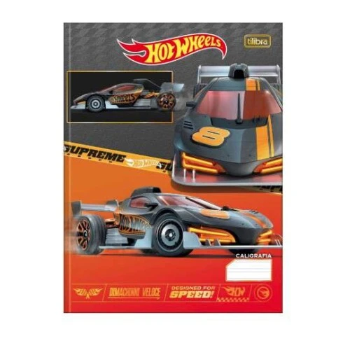 Caderno Brochura Hot Wheels 80 Folhas - Tilibra