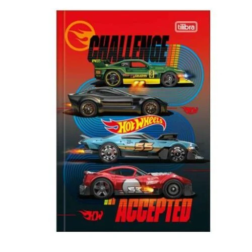 Caderno Brochura Hot Wheels 80 Folhas - Tilibra