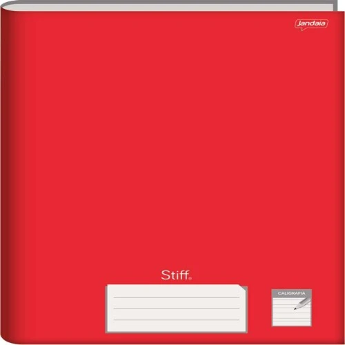 Caderno Brochurão Caligrafia Stiff Vermelho 96 Folhas - Jandaia
