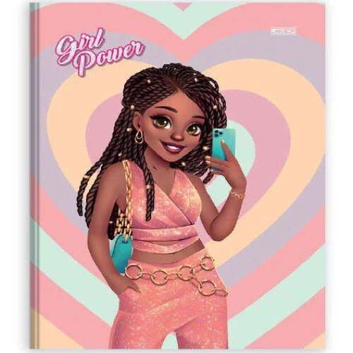 Caderno Brochurão Girl Power 80 Folhas - São Domingos