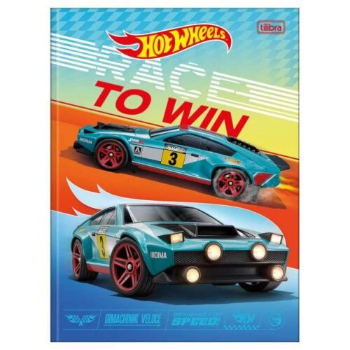 Caderno Brochurão Hot Wheels 80 Folhas - Tilibra