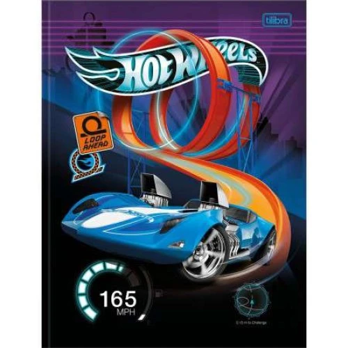 Caderno Brochurão Hot Wheels 80 Folhas - Tilibra