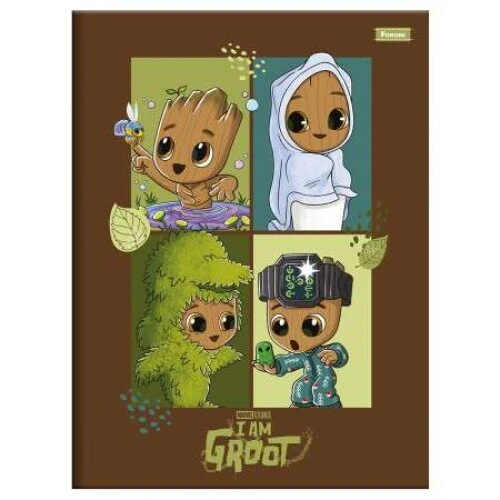 Caderno Brochurão I Am Groot 80 Folhas - Foroni