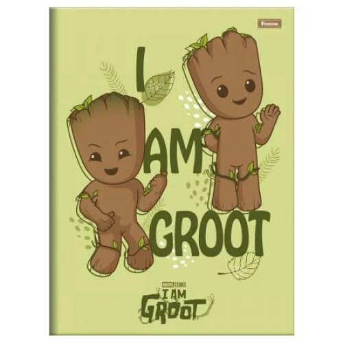 Caderno Brochurão I Am Groot 80 Folhas - Foroni