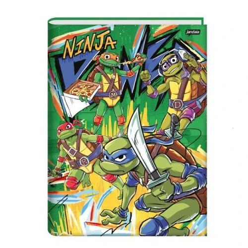 Caderno Brochurão Tartarugas Ninja 80 Folhas - Jandaia