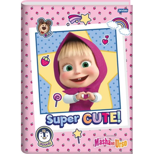 Caderno Brochurão Masha e o Urso 80 Folhas - Jandaia