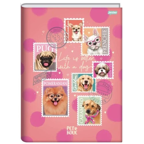 Caderno Brochurão Pet Holic 80 Folhas - Jandaia