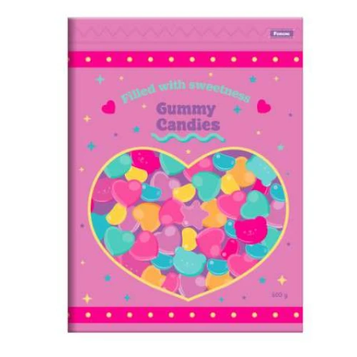 Caderno Brochurao Sugar Rush 80 Folhas - Foroni