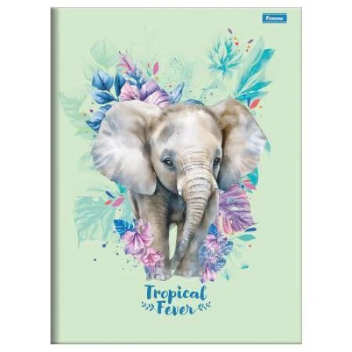 Caderno Brochurão Tropical Ferver 80 Folhas - Foroni
