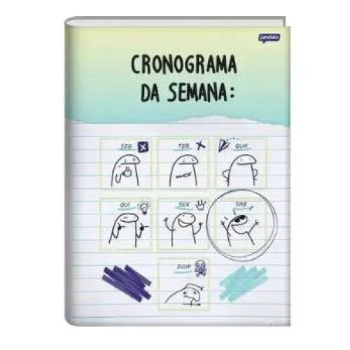 Caderno Brochurrão Flork 80 Folhas - Jandaia Caderno Brochurrão Flork 80 Folhas - Jandaia