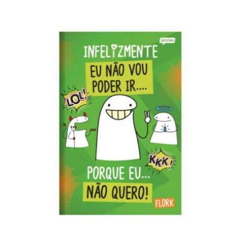 Caderno Brochurrão Flork 80 Folhas - Jandaia Caderno Brochurrão Flork 80 Folhas - Jandaia
