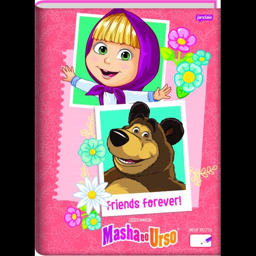 Caderno Brochurão Masha e o Urso 80 Folhas - Jandaia
