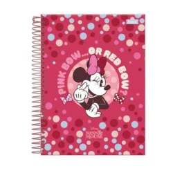 Caderno Colleg Minnie 80 Folhas Decoradas - Foroni