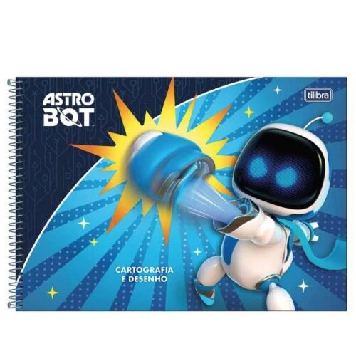 Caderno Desenho 80 Folhas Astro Bot - Tilibra Caderno Desenho 80 Folhas Astro Bot - Tilibra