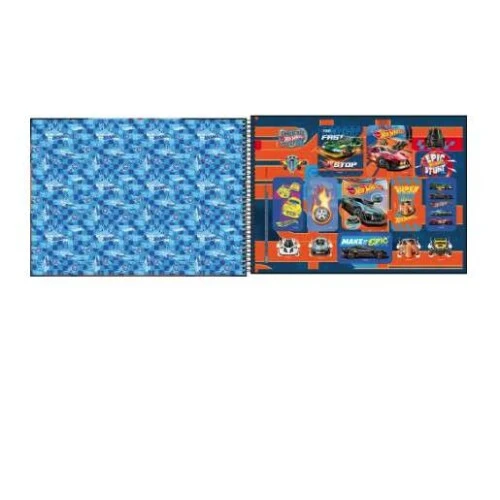 Caderno Desenho 80 Folhas Hot Wheels - Tilibra