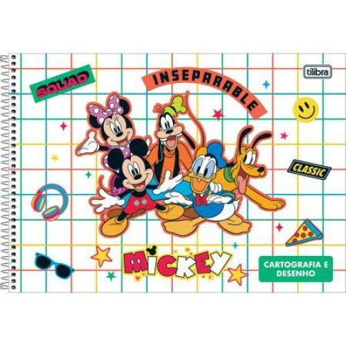 Caderno Desenho 80 Folhas Mickey - Tilibra Caderno Desenho 80 Folhas Mickey - Tilibra