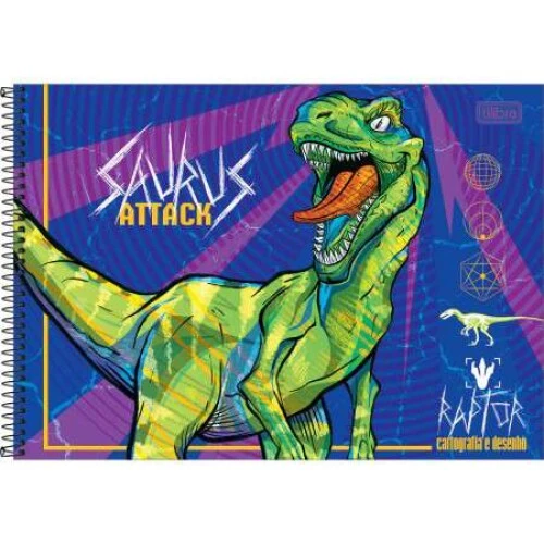 Caderno Desenho 80 Folhas Raptor - Tilibra