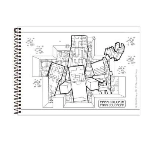 Caderno Desenho Minecraft 80 Folhas - Foroni