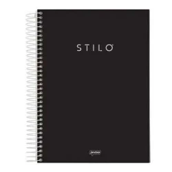 Caderno Espiral 10m Stilo Preto 160 Folhas - Jandaia
