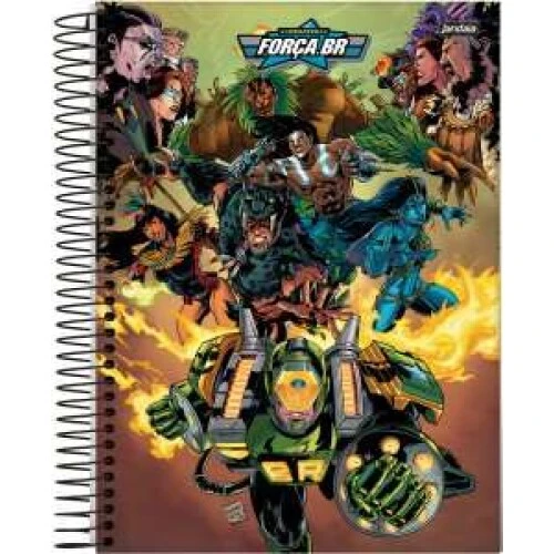 Caderno Espiral 11 Força BR 80 Folhas - Jandaia