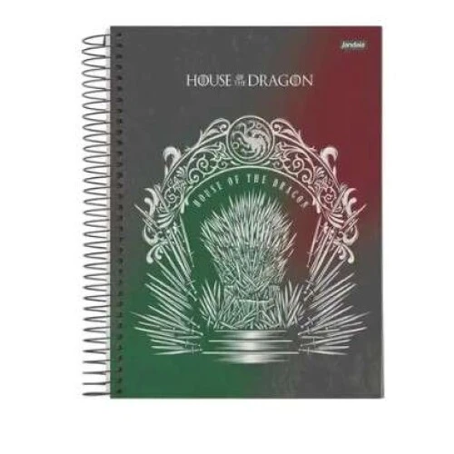 Caderno Espiral A Casa do Dragão 10 matéria 160 Folhas - Jandaia