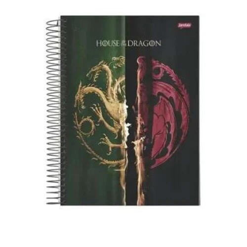 Caderno Espiral A Casa do Dragão 10 matéria 160 Folhas - Jandaia