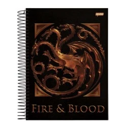 Caderno Espiral A Casa do Dragão 10 matéria 160 Folhas - Jandaia